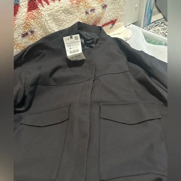 Zara long patch bomber jacket - Picture 8 of 8